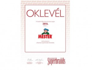 Business Superbrands díjas a MESTER!