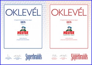 Újra Superbrands sikerek a MESTER márkának