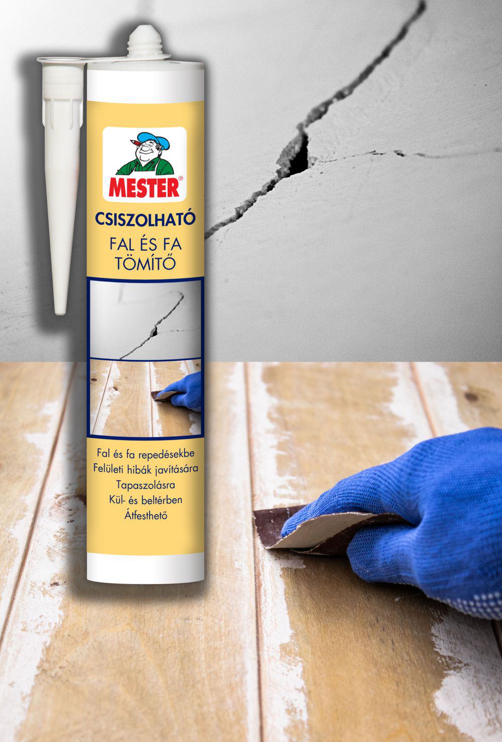 ÚJ nevet kapott a MESTER Csiszolható Akril Tömítő!