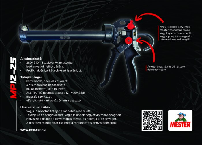 MP12-25 Profi kartuskinyomó pisztoly